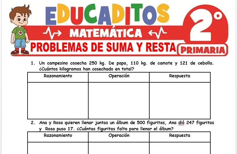 Adición y Sustracción de Fracciones Homogéneas para Primero