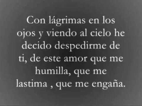 ADIOS PARA SIEMPRE MI AMOR - YouTube