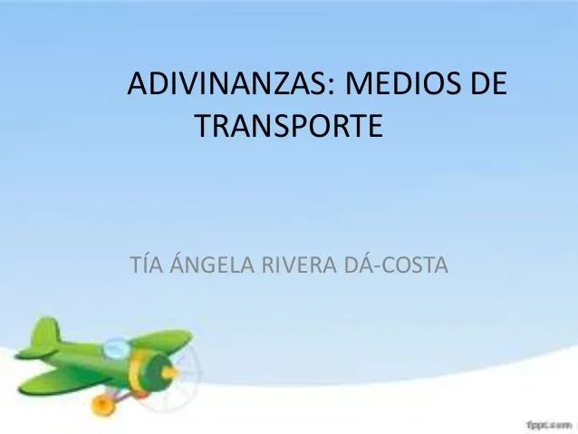 Adivinanzas medios de transporte