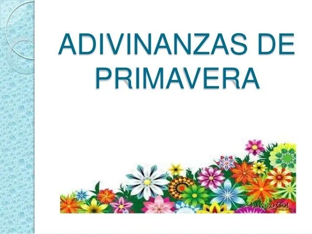 Adivinanzas de primavera