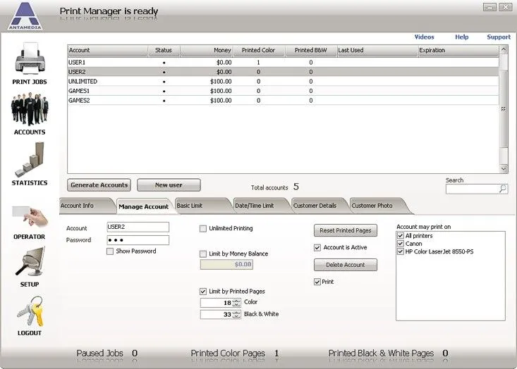 Administrador de impresión | Software de Administrador de impresión