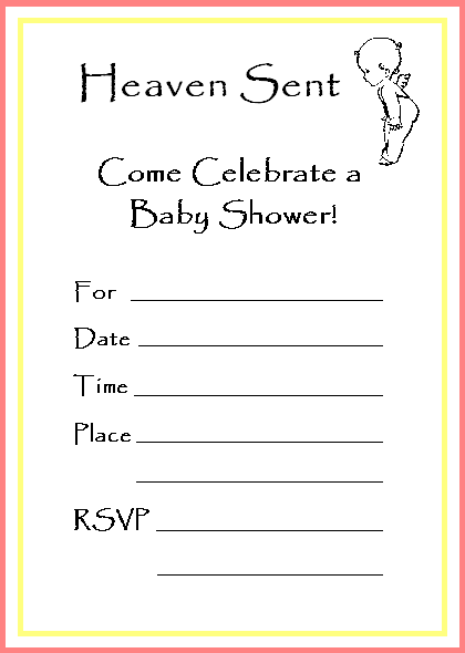 Adorable Angel Baby Shower Invitations