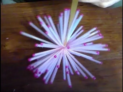 Adorno colgante con sorbetes -Hanging ornament with straws - YouTube