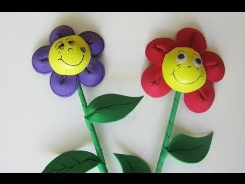 Adorno para fiestas - Flor de goma eva . Foamy flower - YouTube ...