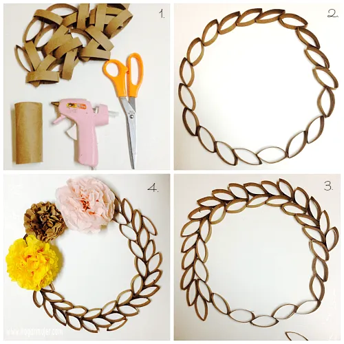 ADORNO CON ROLLOS DE PAPEL HIGIÉNICO #DIY • Hogar Mujer