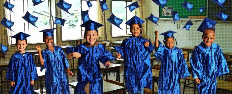 Adornos y arreglos de graduación infantil para primaria