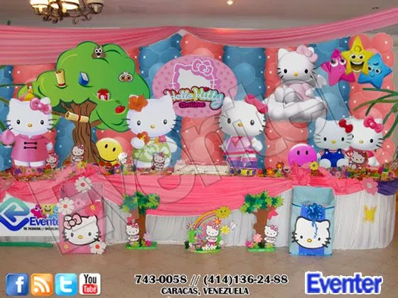 Adornos para cumpleaños de Hello Kitty - Imagui