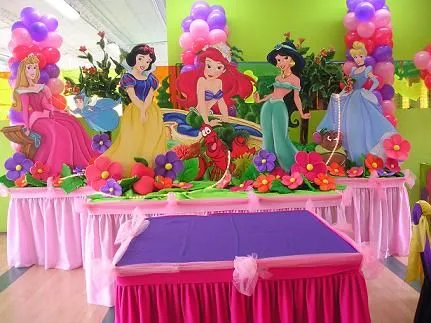 Decoración cumpleaños de princesas Disney - Imagui
