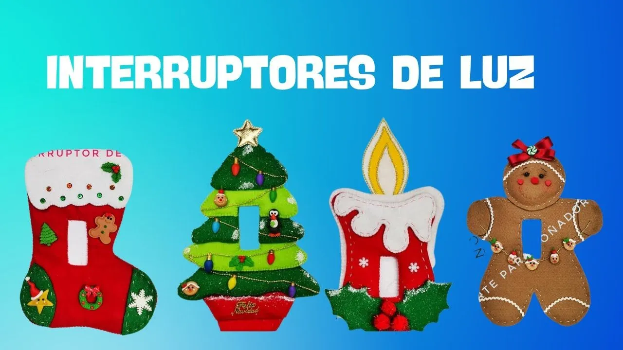 COMO HACER ADORNOS NAVIDEÑOS PARA INTERRUPTORES - YouTube