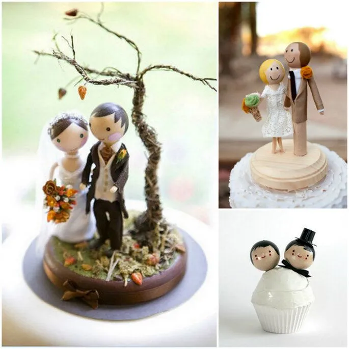 Adornos originales para el pastel de bodas