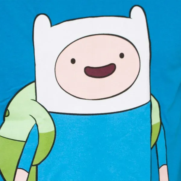 Adventure Time Large Finn T-Shirt - Blue | SuperheroDen.com