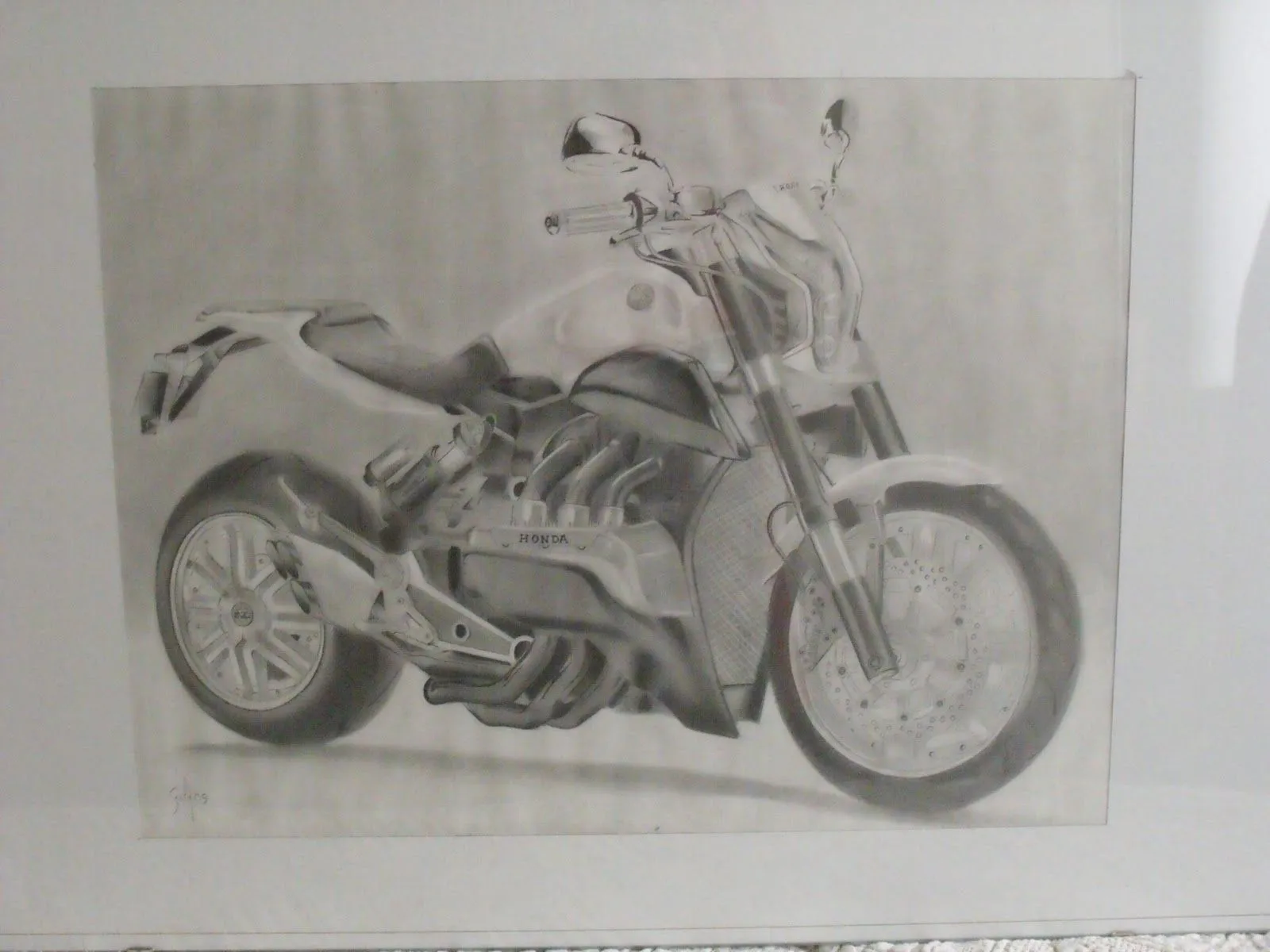 AeroArte: aerografía artística y tallas en madera: Dibujo de moto