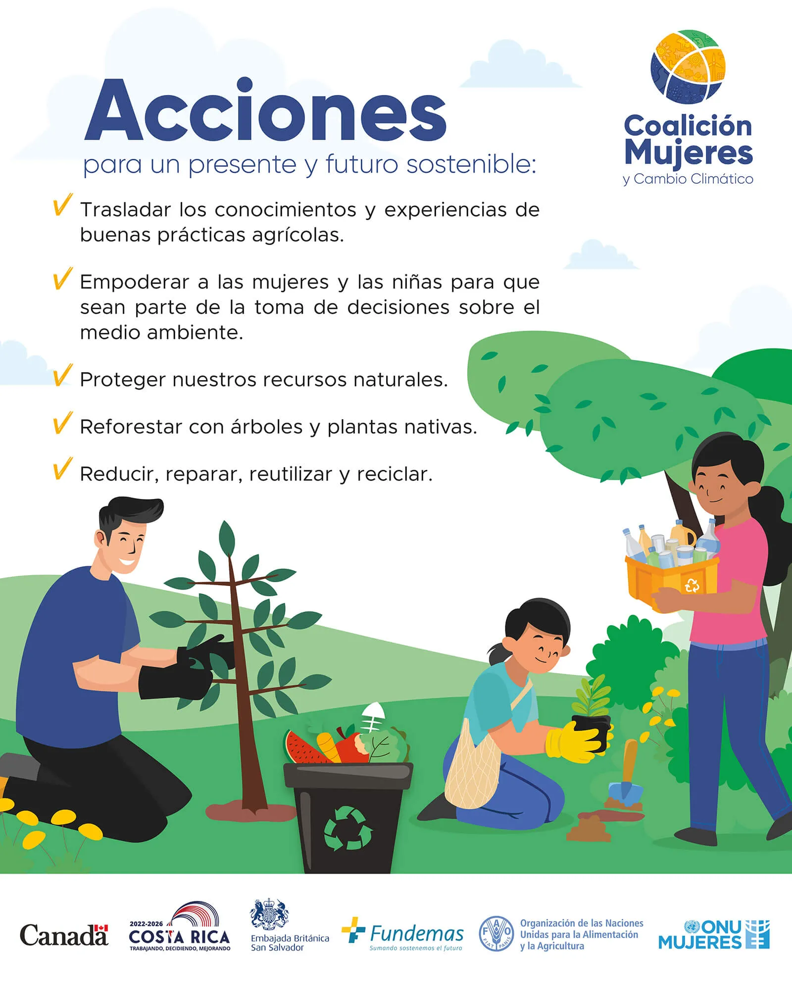 Afiche Coalición Mujeres y Cambio Climático | Publications | UN Women – El  Salvador