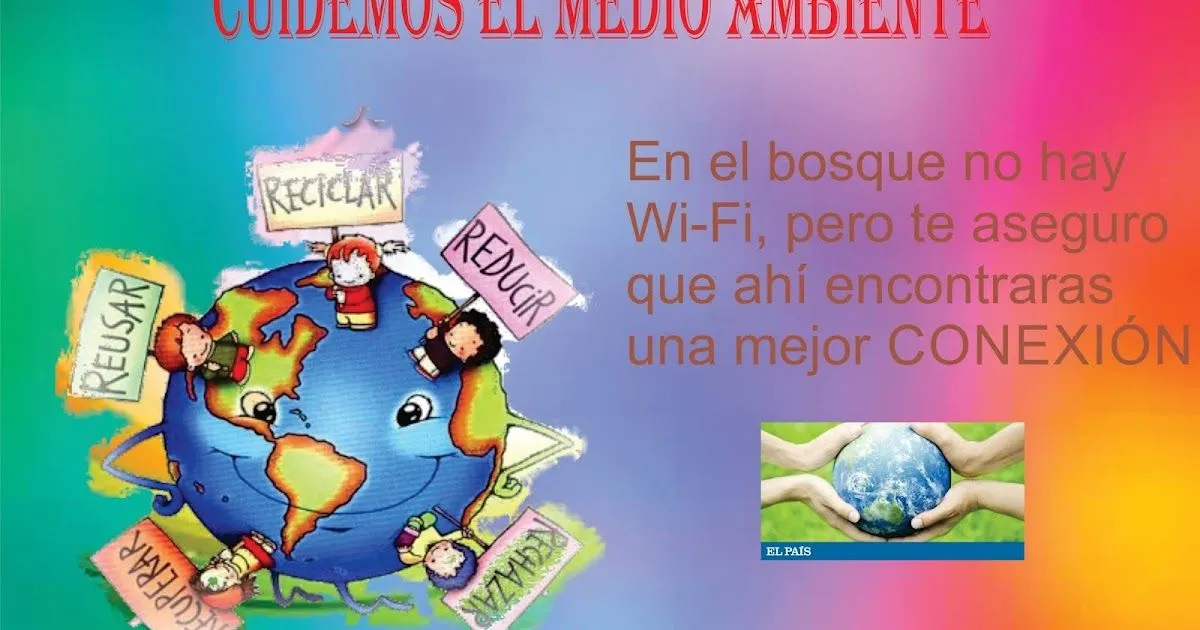 Afiche sobre el cuidado del medio ambiente.