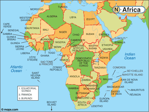 Africa Atlas | FactMonster.