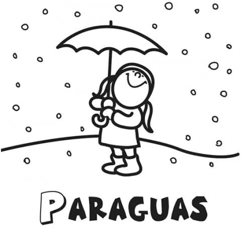 Dibujo paraguas para colorear - Imagui