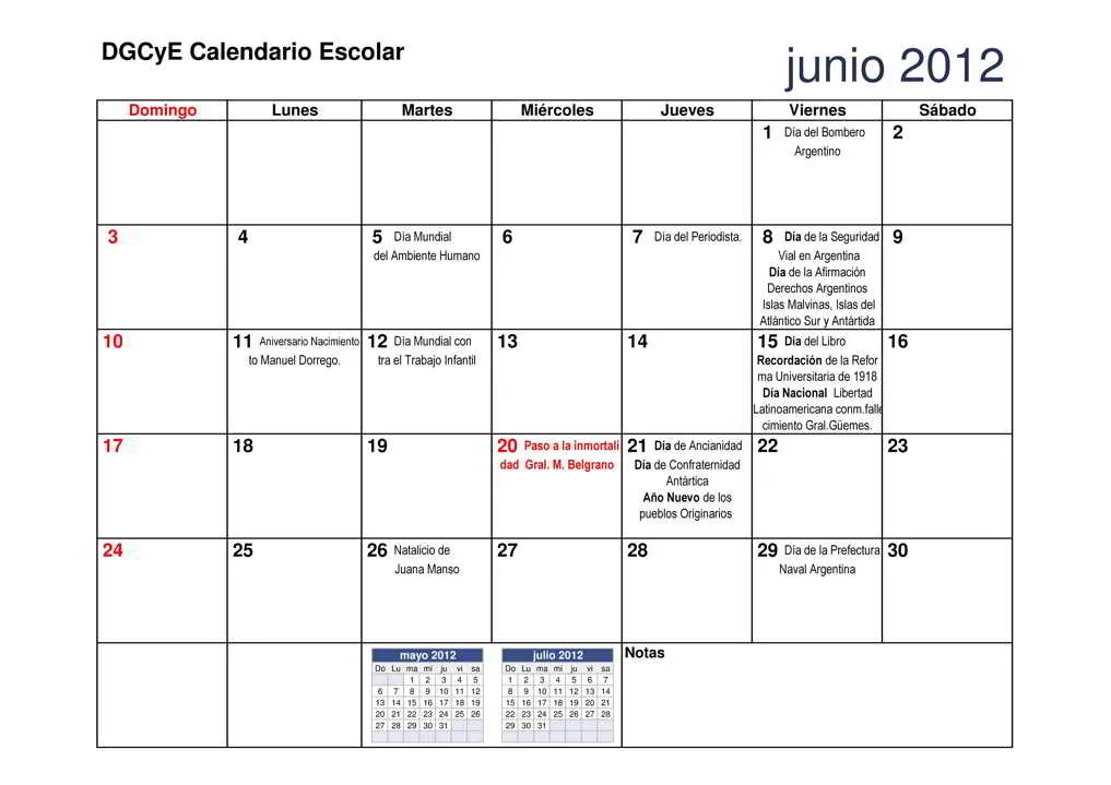 Agenda y calendario escolar DGCyE, Febrero 2012- diciembre 2012 ...