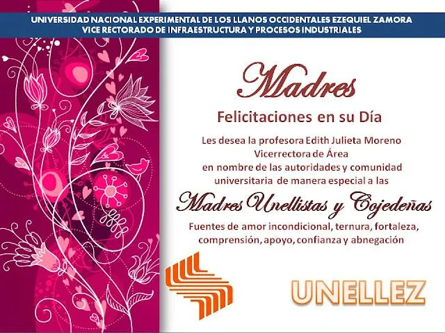 Agenda Universitaria: FELICITACIONES A LAS MADRES UNELLISTAS Y ...