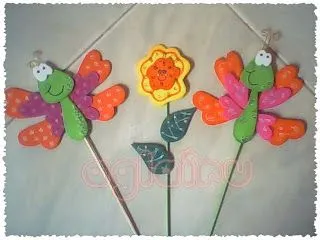 AGLAIR MANUALIDADES: FLOR Y MARIPOSA COUNTRY