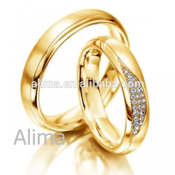 Agr0021 2015 2014 anillos de bodas, Del diamante del oro de la ...