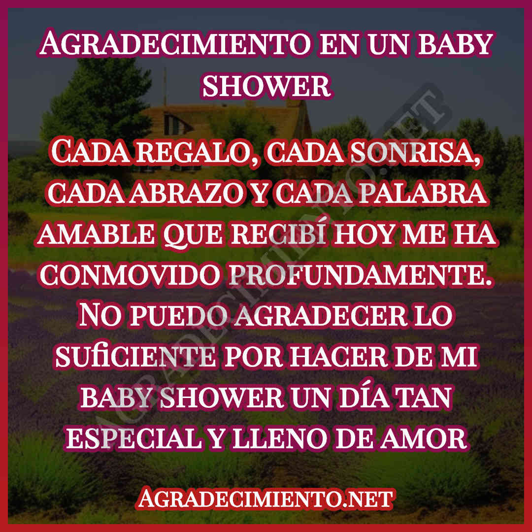 Agradecimiento en un baby shower: palabras y tarjetas