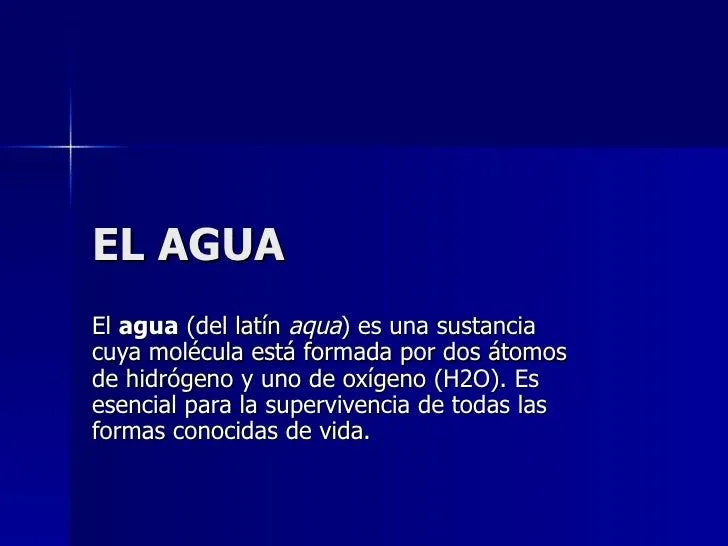 EL AGUA -