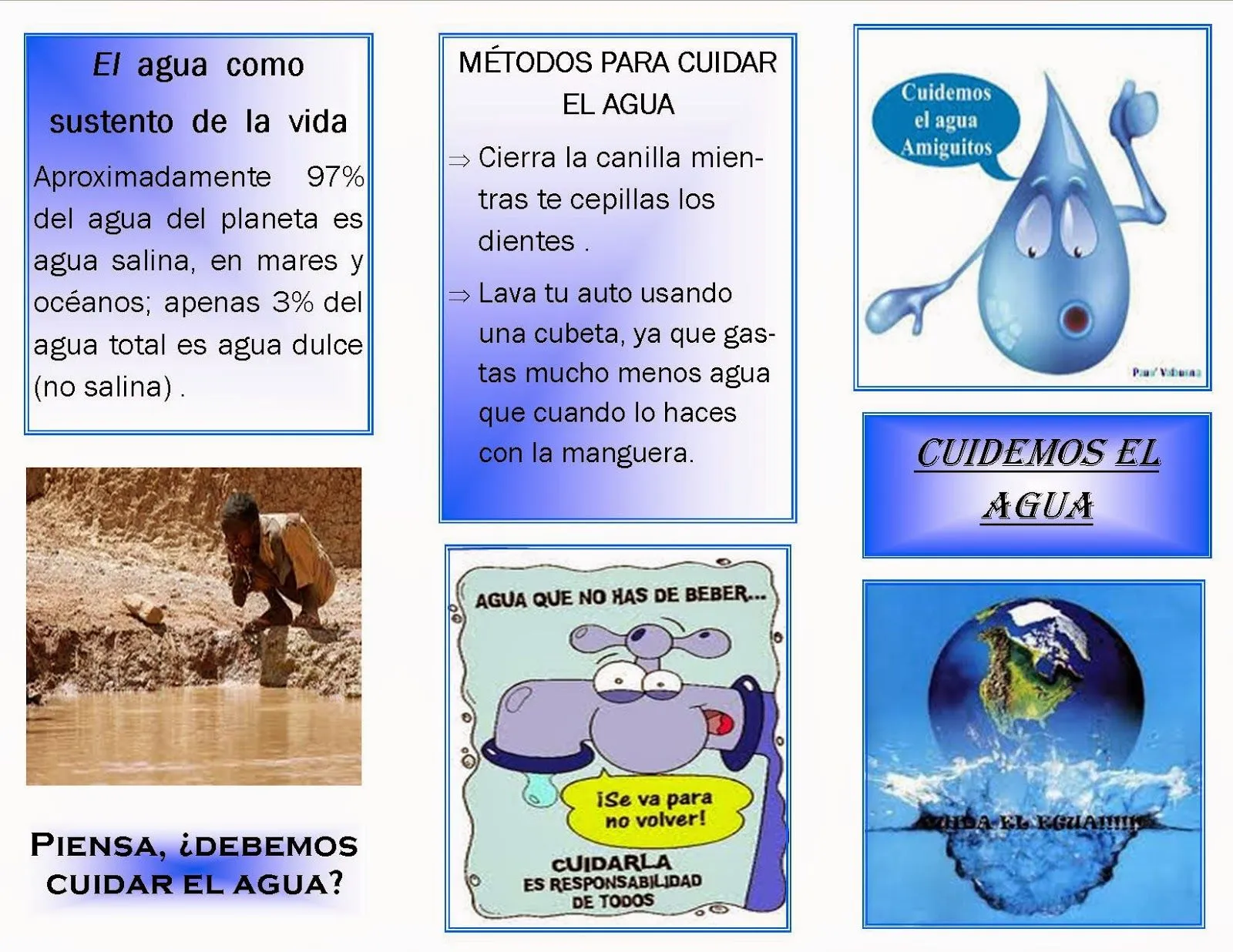 Agua: fuente de vida : Folletos publicitarios