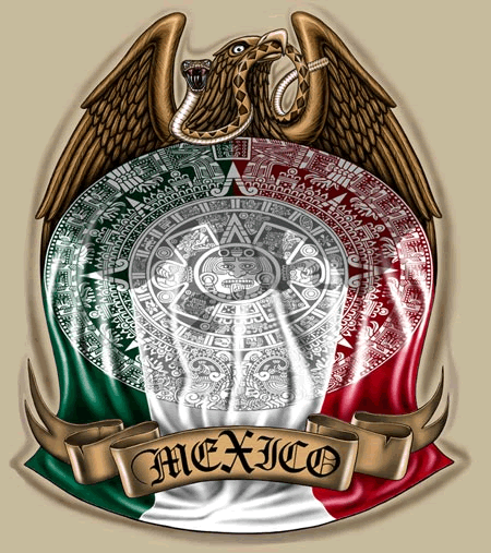 águila aztec de la bandera de México