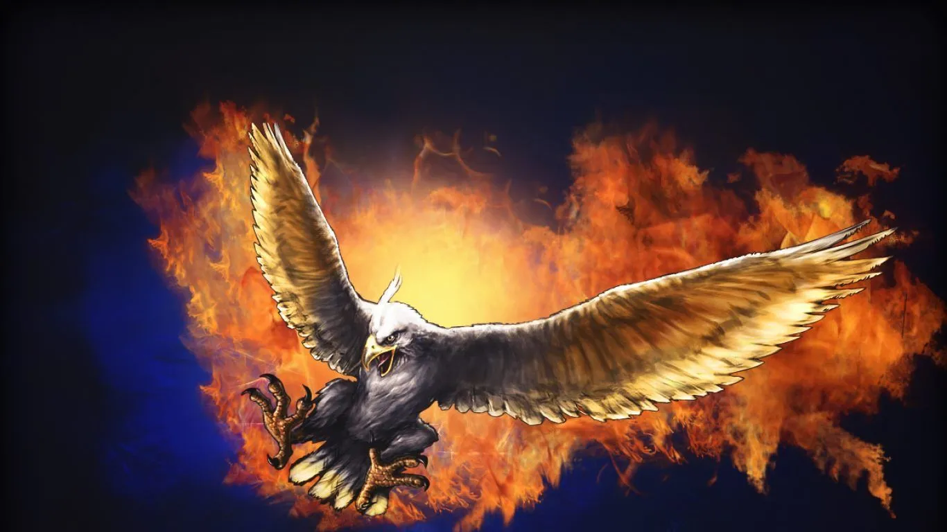 Águila de fuego - 1366x768 :: Fondos de pantalla y wallpapers