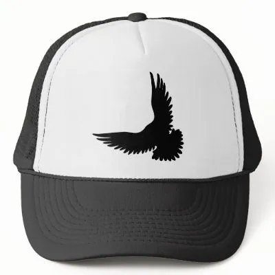 Aguila Negra Gorros Bordados de Zazzle.