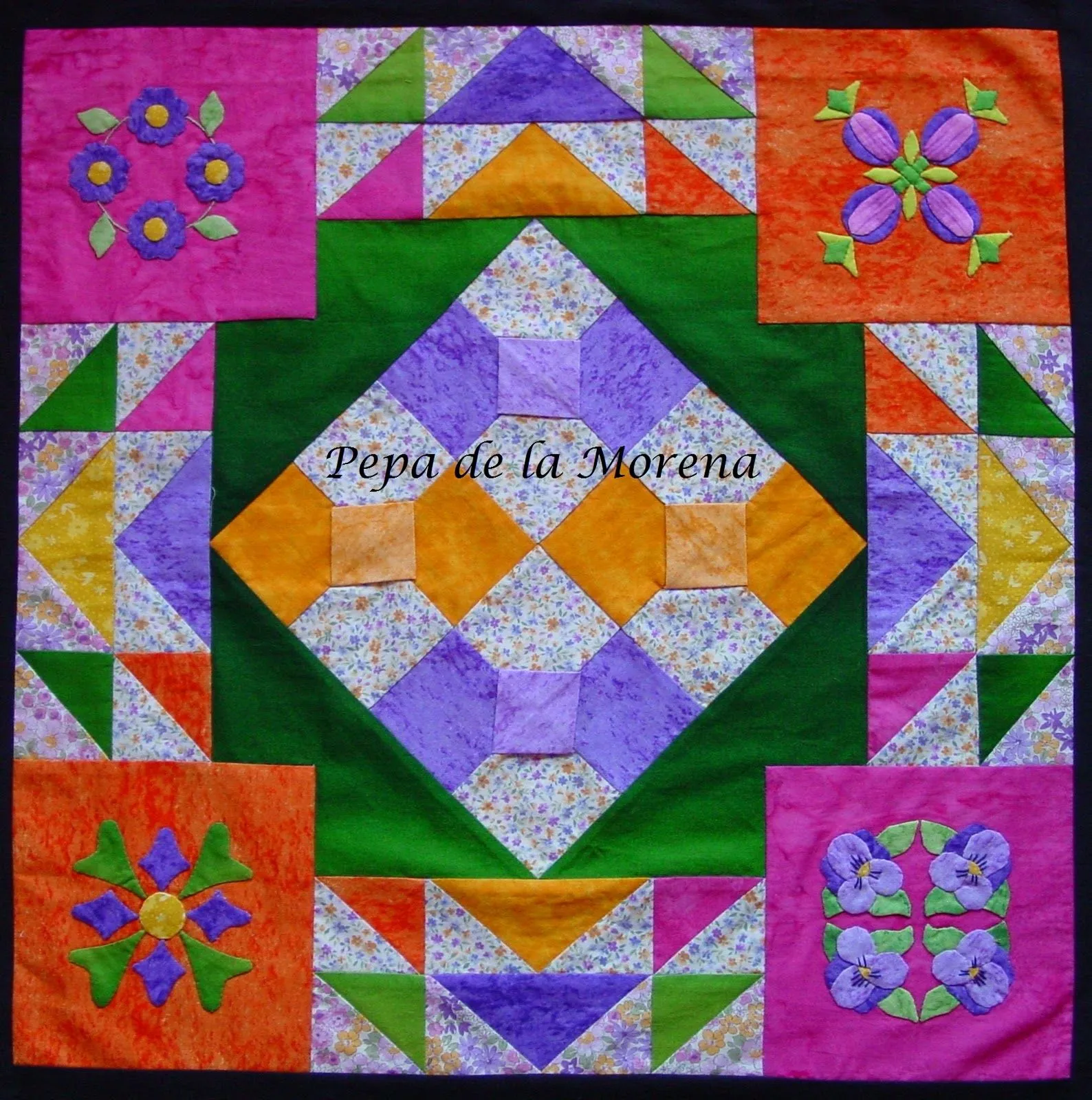 Agujas creativas de Pepa: MUESTRAS DE PATCHWORK: APLIQUE DE ...