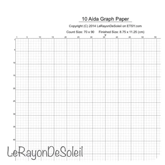 Aida 10 hoja cuadriculada plantilla de diseño por LeRayonDeSoleil