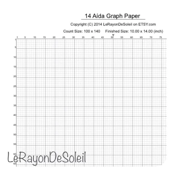 Aida 14 hoja cuadriculada plantilla de diseño por LeRayonDeSoleil