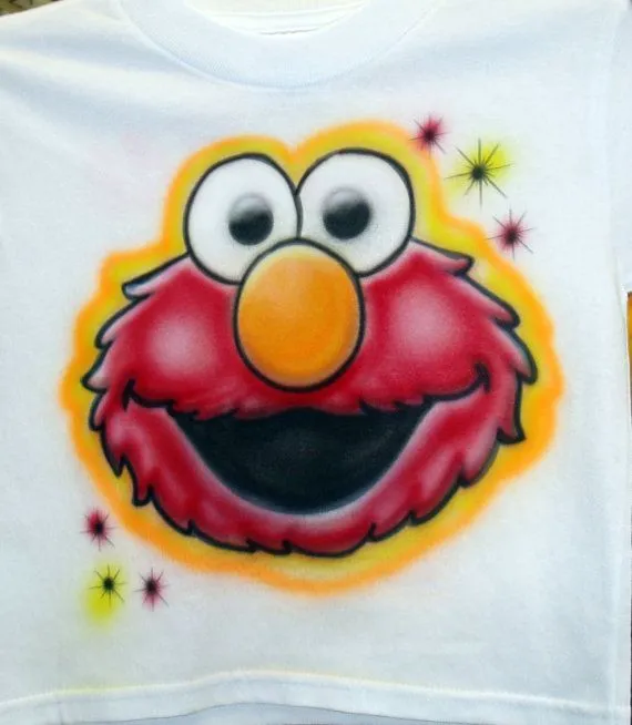 Airbrushed Elmo Shirt on Etsy, $18.00 | Kids parties | Pinterest