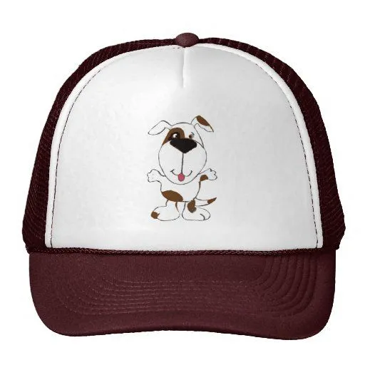 AK- gorra del dibujo animado del perro de Zazzle.