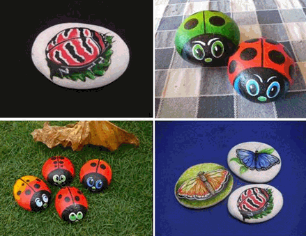 Akkela: Piedras pintadas | Insectos...mariposas...!!! | Pinterest