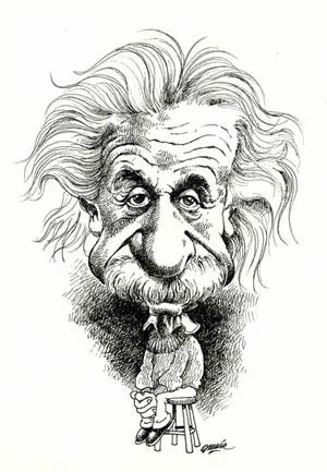 Albert Einstein By Omar | Media & Culture Cartoon | TOONPOOL