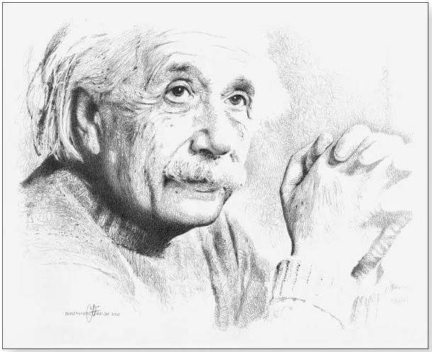 Albert einstein en dibujo - Imagui