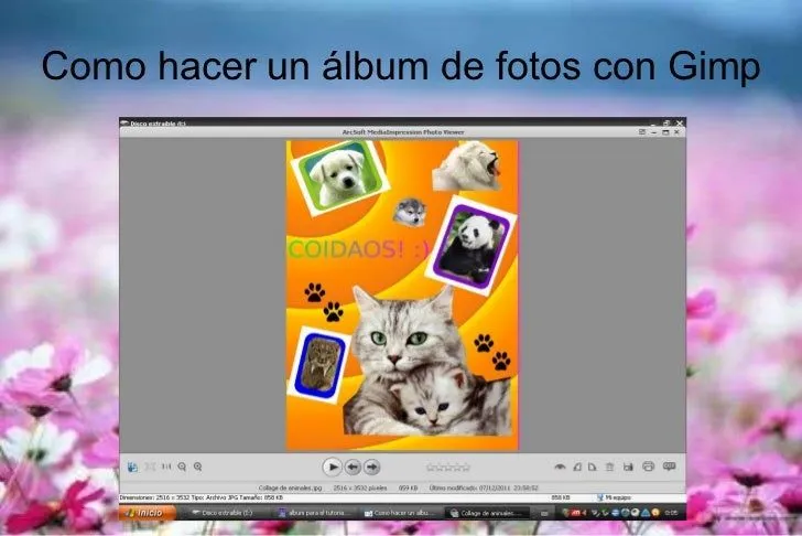 Como hacer un album de fotos con gimp