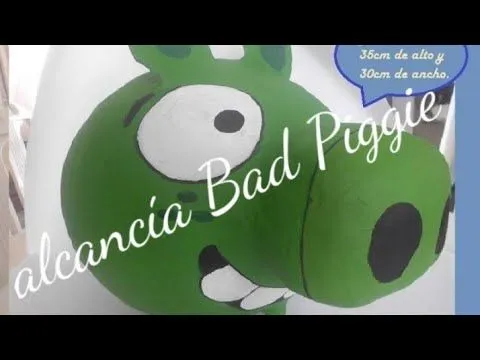 alcancía de bad piggie de angry birds/ piggy shaped bad piggie ...