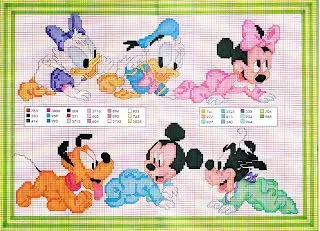... Ale Ponto X - Graficos Ponto Cruz ?....: Ponto Cruz Disney Baby