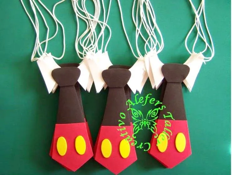 ALEFERS TALLER CREATIVO.: CORBATAS DE MICKEY MOUSE