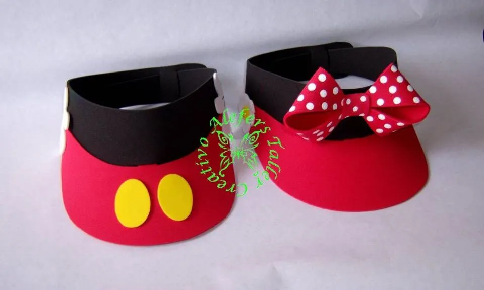 ALEFERS TALLER CREATIVO.: VISERAS DE MINNIE Y MICKEY MOUSE