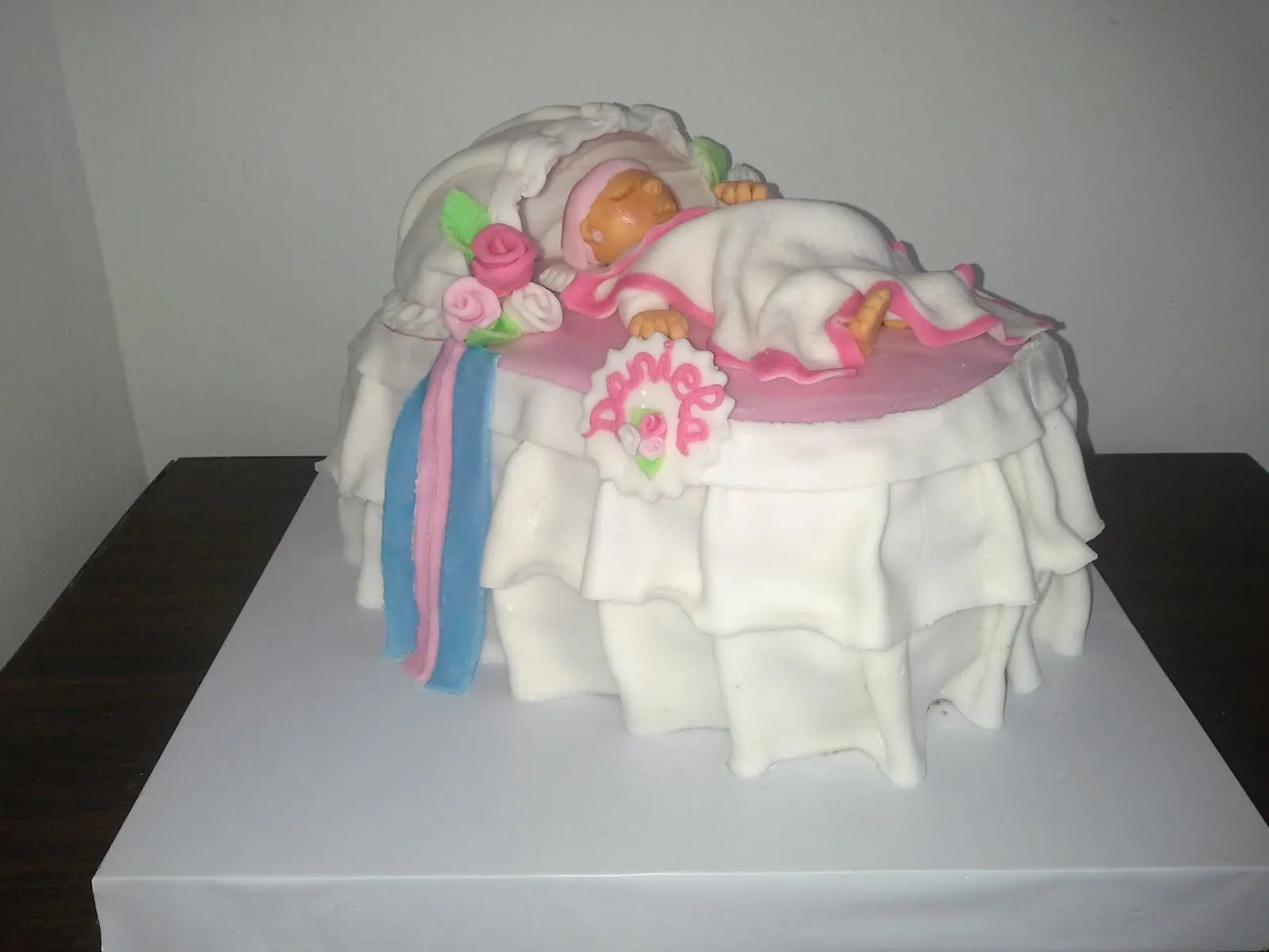 Alejandra´s tartas fondant(Murcia): Tarta Baby Shower de Daniela ...