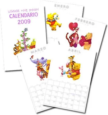 Calendario Winnie The Pooh 2009 para descargar | Agenda Calendario