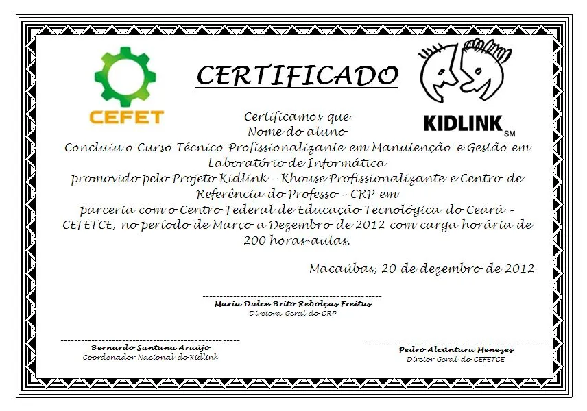 Alessandra Cursos Digidat: Certificado - Word