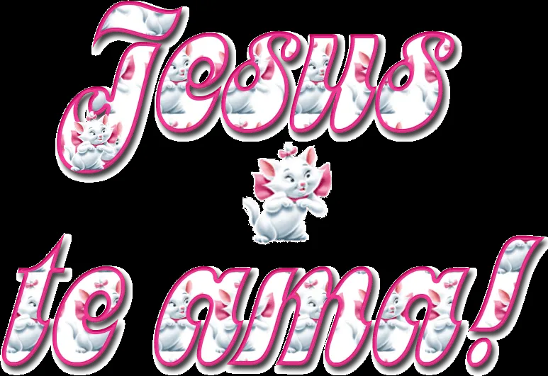 Alfabeto Decorativo: Jesus te ama! - Marie 1 - PNG