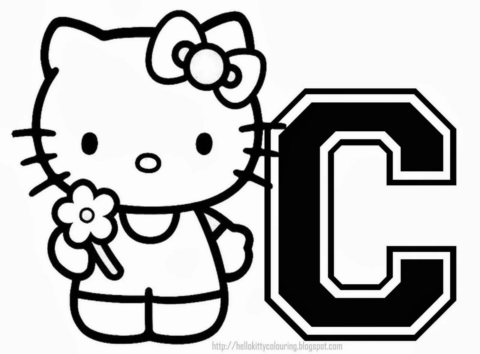 Alfabeto de Hello Kitty para Colorear. - Oh my Alfabetos!