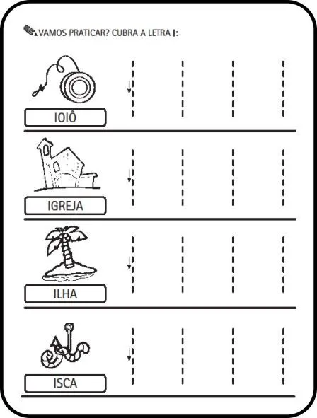 ATIVIDADES E DESENHOS: ALFABETO ILUSTRADO LETRAS PONTILHADAS PARA ...