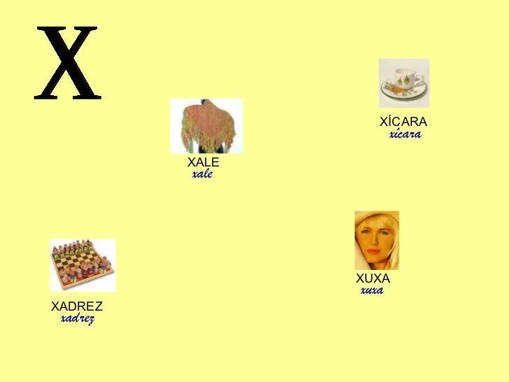 Alfabeto letras objetos